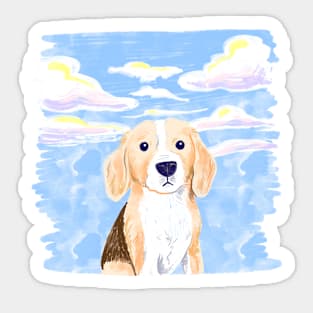 Sky beagle Sticker